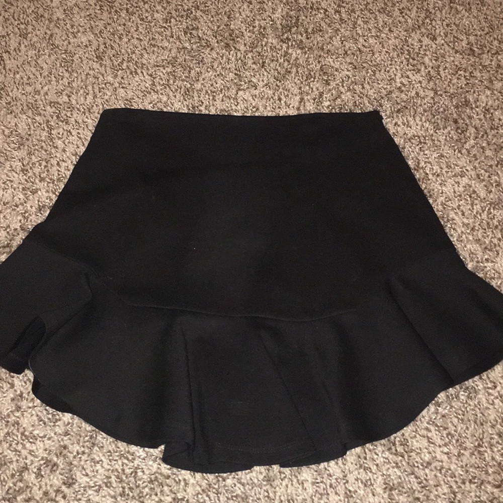 Black mini skirt